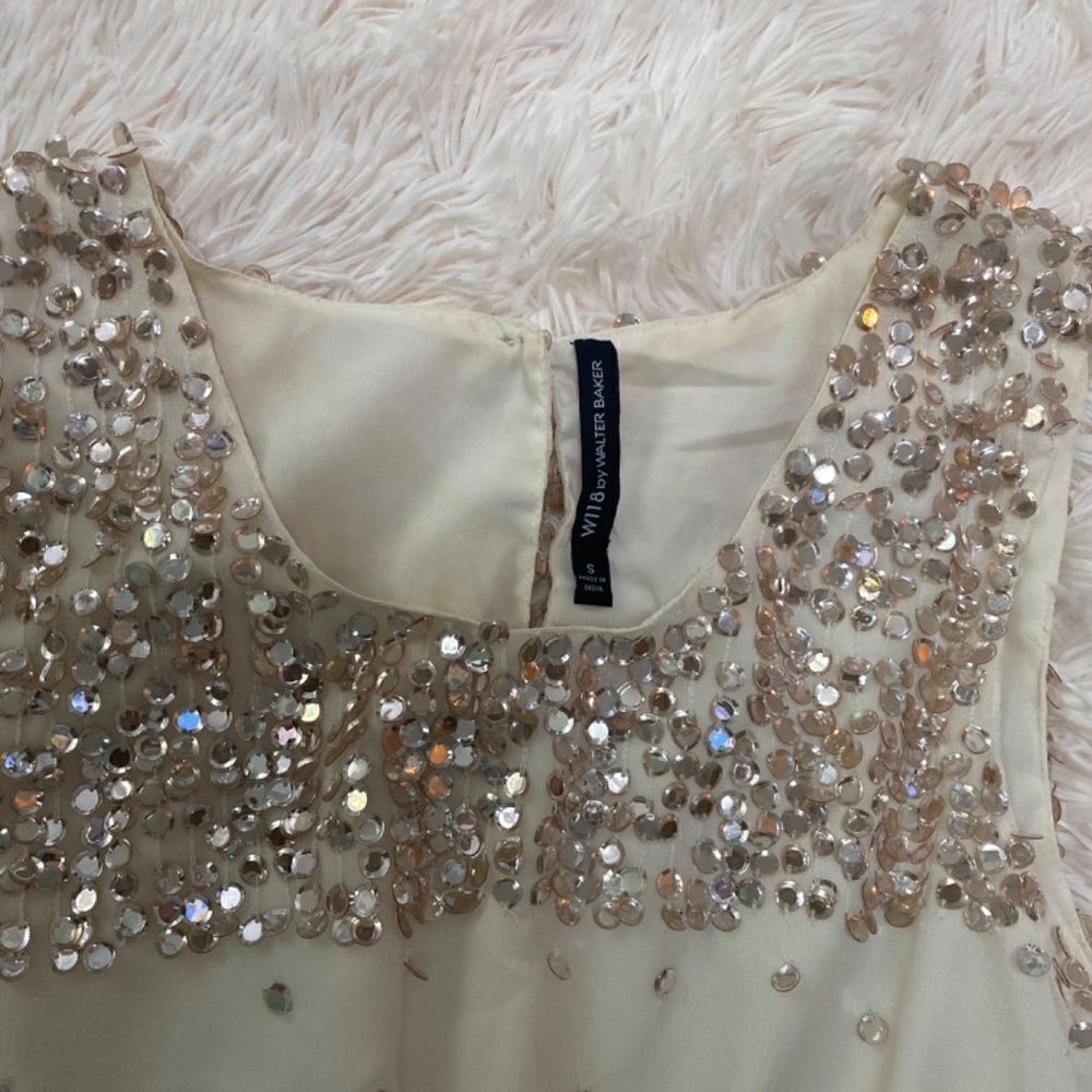 W118 by Walter Baker sequin ivory top - Picture 3 of 3